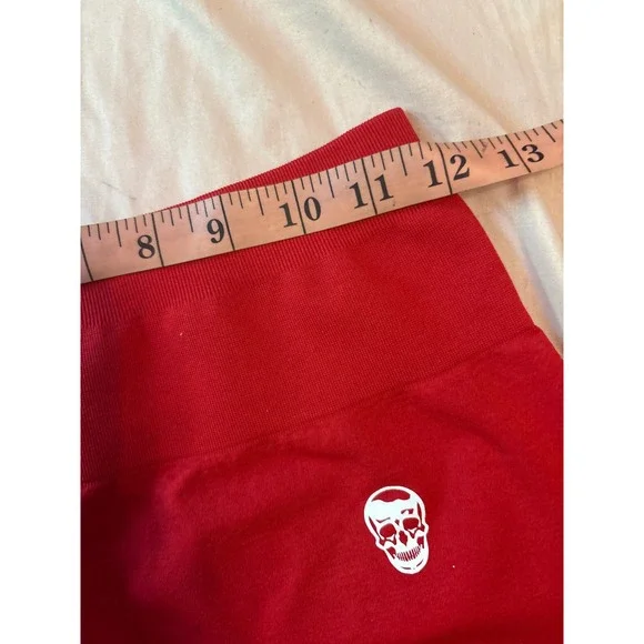 Gymreapers Red Seamless Shaping Activewear Shorts, Large - Picture 5 of 7